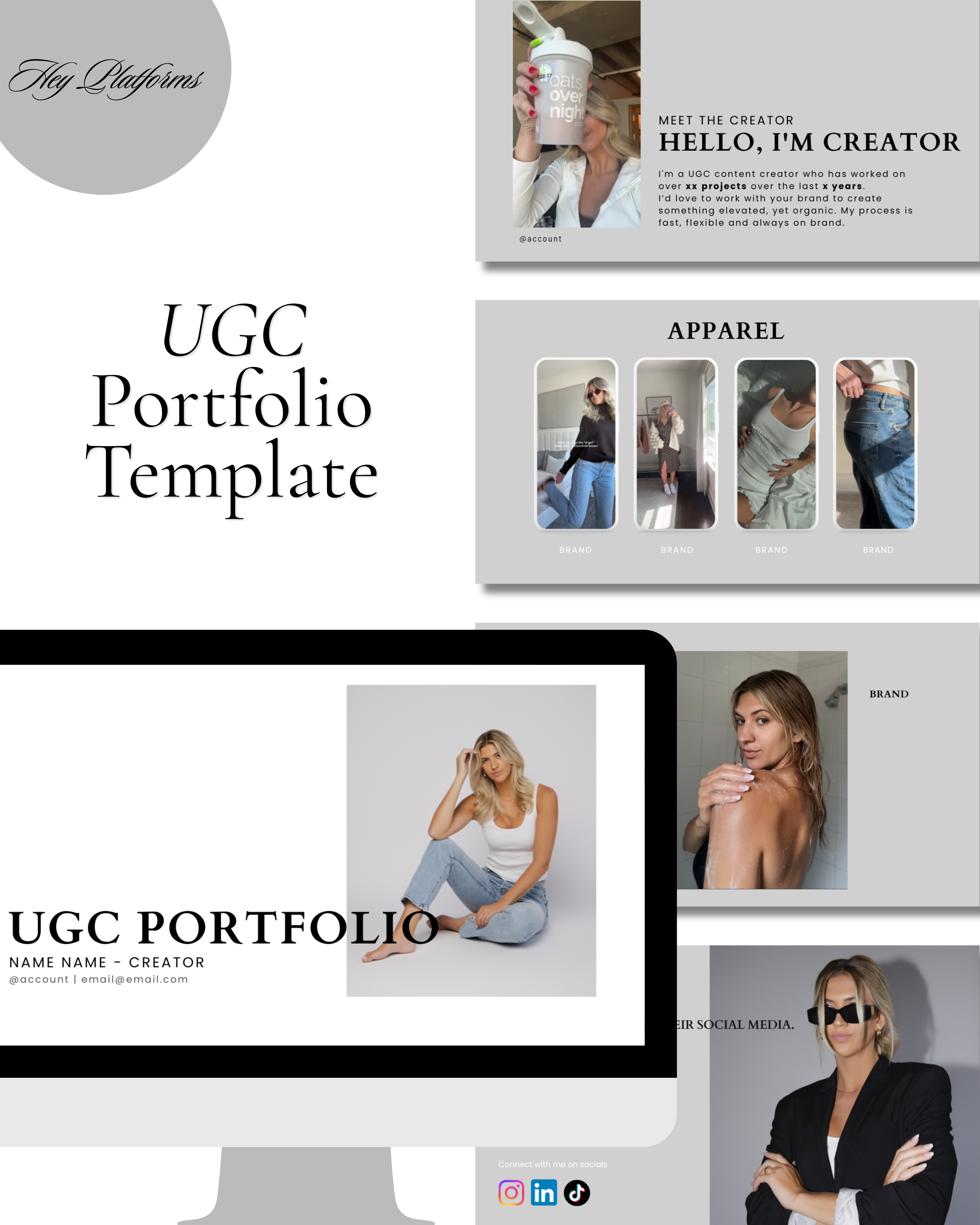 UGC Portfolio Template | Canva Website (Digital Download)